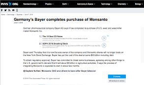 Germanys Bayer Completes Purchase Of Monsanto Zero Gmo