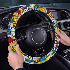 Comic Book Style Steering Wheel Cover