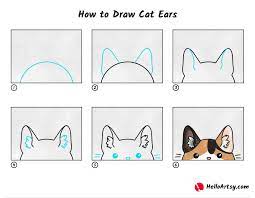 Drawing of cat ears