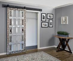 Hand Carved Glass Barn Door Single Or