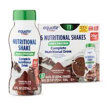 equate high protein nutritional shakes