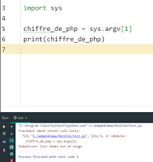 envoyer une variable php à python