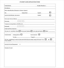 Loan Application Templates 6 Free Sample Example Format