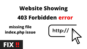 403 forbidden error not