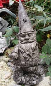 Tall Gnome Garden Ornamnent Cast Stone