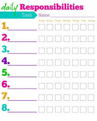 Kid Chore Chart Template Letter Template