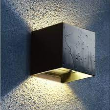 led wall light square black aspire