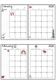 free printable 2020 monthly calendar