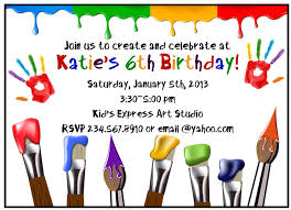 Paint Party Invitations Paint Party Invitations By The