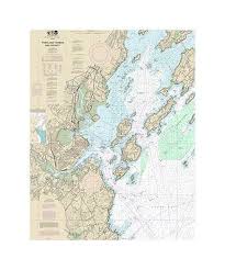 Portland Harbor Maine Nautical Chart Sailcloth Print
