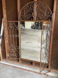 Wrought Iron Garden Gate Wall Mirror