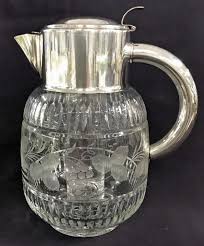 Vintage Cut Crystal Water Jug With