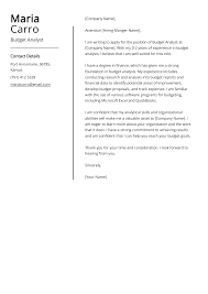 budget yst cover letter exle
