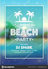 Summer Beach Party Poster Banner Flyer Design View Beach