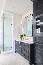 75 bathroom with black cabinets and