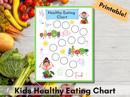 kids healthy eating chart printable
