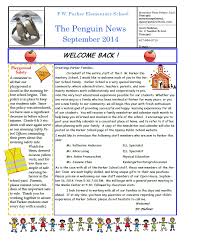 September 2014 Newsletter And Calendar Parker Elementary