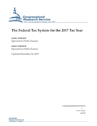 the federal tax system for the 2017 tax