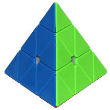 Here we have the centers & core of a disassembled pyraminx along with the edge pieces. Pyraminx Timer