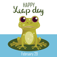 Happy leap day - leap year 29 February calendar page with cute frog.  Background Leap day leap year 29 February calendar and froggy illustration  vector graphic. 25943595 Vector Art at Vecteezy