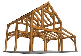 3024 Timber Frame Cabin Plan Canada