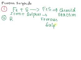 ferrous sulfide forms from reaction