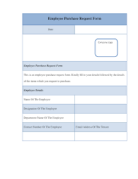 Employee Purchase Request Form Templates At