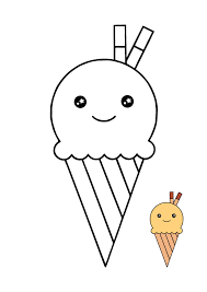 Check out these super cute and free printable kawaii themed coloring pages. Kawaii Ice Cream Cool Coloring Page Ice Cream Coloring Pages Cool Coloring Pages Cartoon Coloring Pages