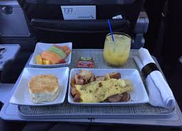 american airlines first cl breakfast