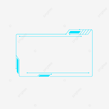 text box blue technology border element