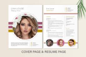 makeup artist resume template graphic