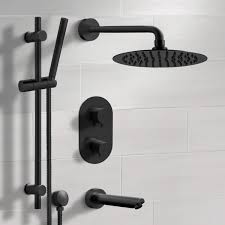 shower faucet set with rain shower head