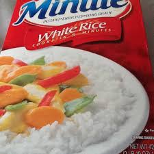 calories in minute instant white rice