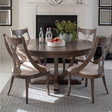 Halford pecan brown finish round dining table for 4 with black metal base (46.3 in. Canadel Classic Round Dining Table Set Sprintz Furniture Dining 5 Piece Sets