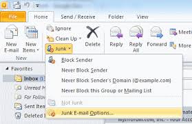 Outlook 2016 2013 Block Email Addresses And Domains