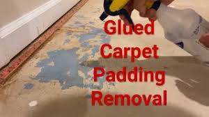 remove glued carpet padding