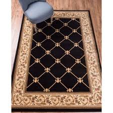 black 8 ft x 11 ft formal area rug