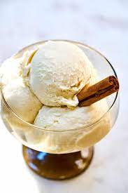 eggnog gelato ice cream eggnog with a