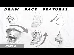 draw eyes nose lips ears part 3