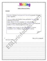 write letter about your family esl