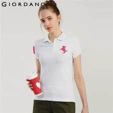 Giordano Women Polo Napoleon Embroidery Pattern Polo Shirt