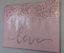 Buy Rose Gold Glitter Painting Love