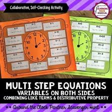 Multi Step Equation Variables Both