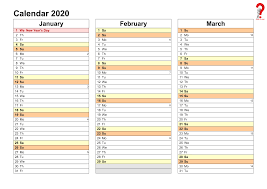 2019 And 2020 Yearly Planner In Excel Free Printable