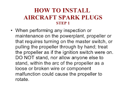 How To Install Aircraft Sparkplugs