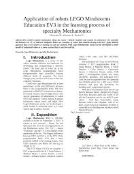 robots lego mindstorms education ev3