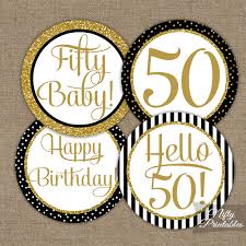 printable 50th birthday cupcake toppers