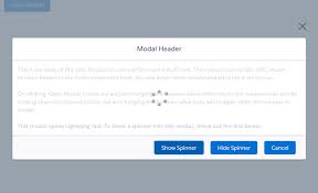 show spinner in lwc modal popup