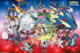 Buy Trends International Pokemon Mega Evolutions Wall Poster 22.375 x 34