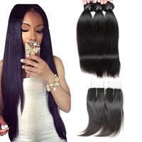28 Curly Body Wave Virgin Hair Extensions Deep Loose Wave 3 4pcs With Lace Closure Straight Water Wave Human Hair Bundles With Closure